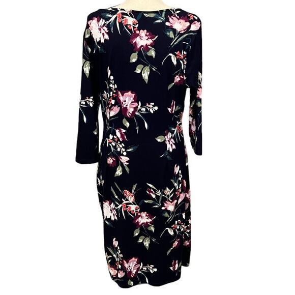 Verse Asymmetrical Navy Floral Dress Size XXL - Picture 4 of 7